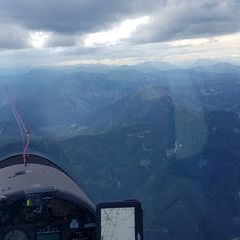 Flugwegposition um 14:41:16: Aufgenommen in der Nähe von Gemeinde Thörl, Österreich in 2361 Meter